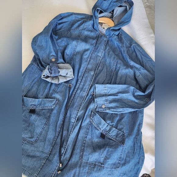 Torrid oversized jean utilitarian jacket - Picture 11 of 13